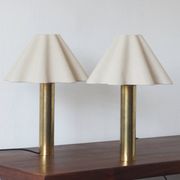 Lampes de table en laiton scandinave, années 1960, ensemble de 2