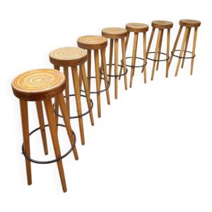 Tabourets de bar en bois