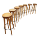 Vintage design wooden barstools 'Swirl'