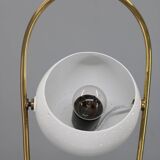 Rare Angelo Lelii adjustable Italian marble and brass floor lamp, 1952