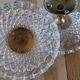 Bonbonnière en verre taillé et métal doré
