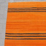 Orange handmade small rugs