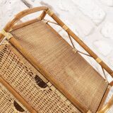 Wicker and rattan chest of drawers with 3 drawers