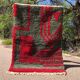 Tapis en laine pure fait main traditionnelle rouge taille 150 x 250