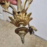 Bronze chandelier art deco 3 tulips