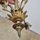 Lustre bronze art deco 3 tulipes