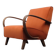 1930 Jindrich Halabala Bentwood Armchair in Rusty Orange Velvet
