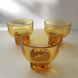 Vintage amber liqueur glasses