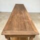 Large 19th-century oak draper's table with 6 legs.