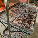 Folding service with wheels