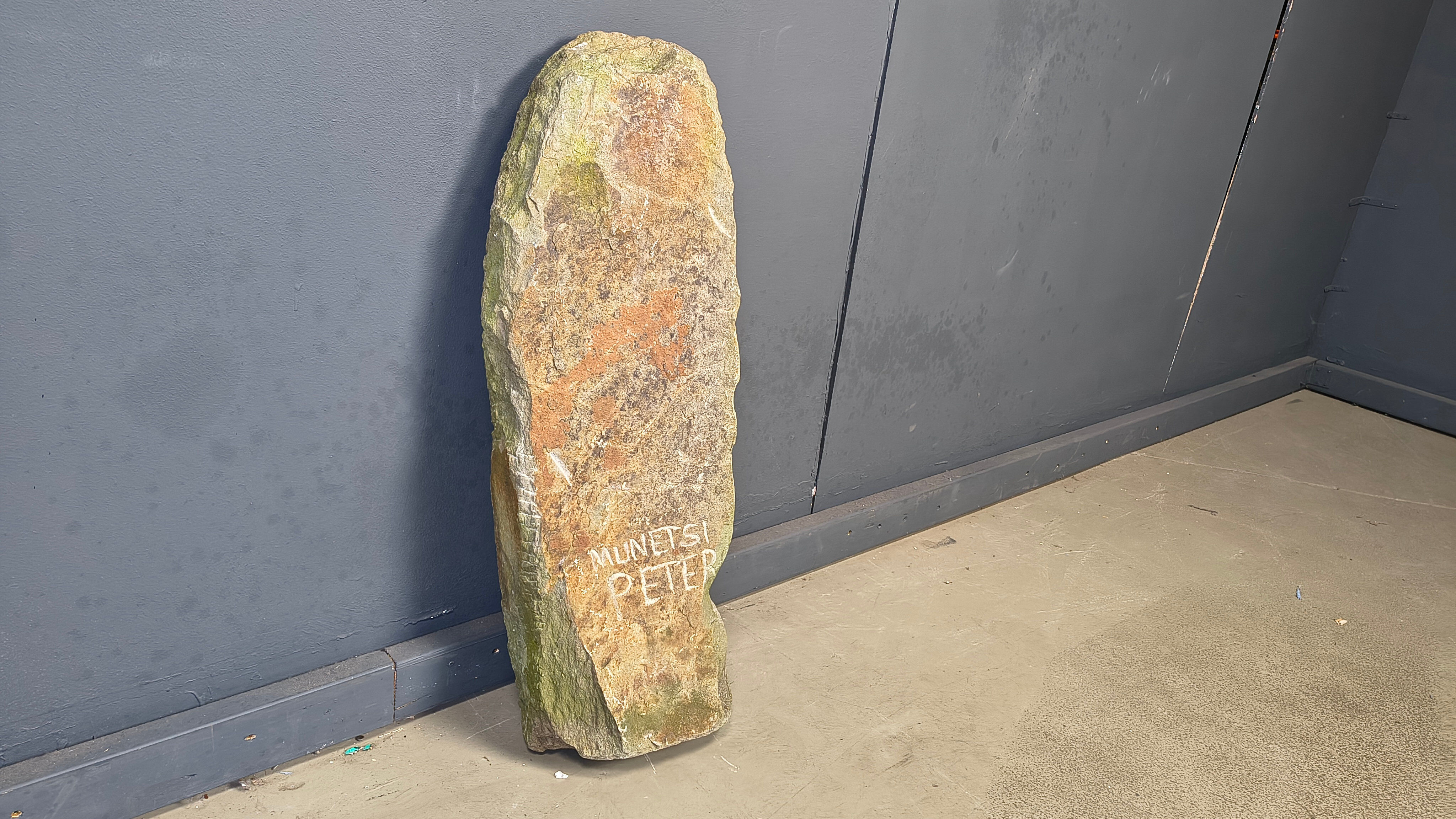 Vintage natural stone sculpture by Peter Munetsi, 1970s