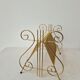 Vintage gold metal vinyl record rack '60s/'70s