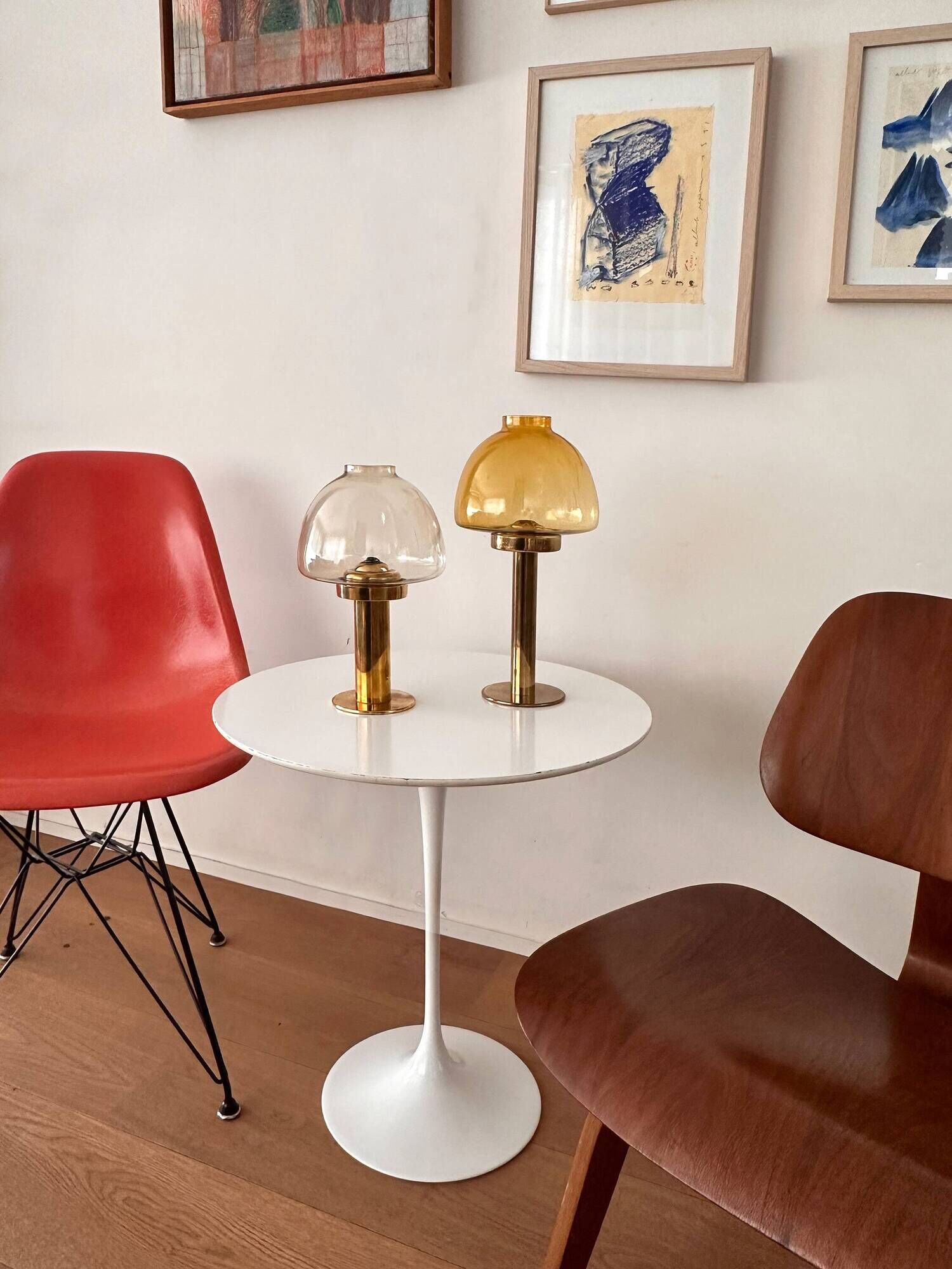 Pair of brass candle holders by Hans-Agne Jakobsson L102/32, Sweden, 1970.