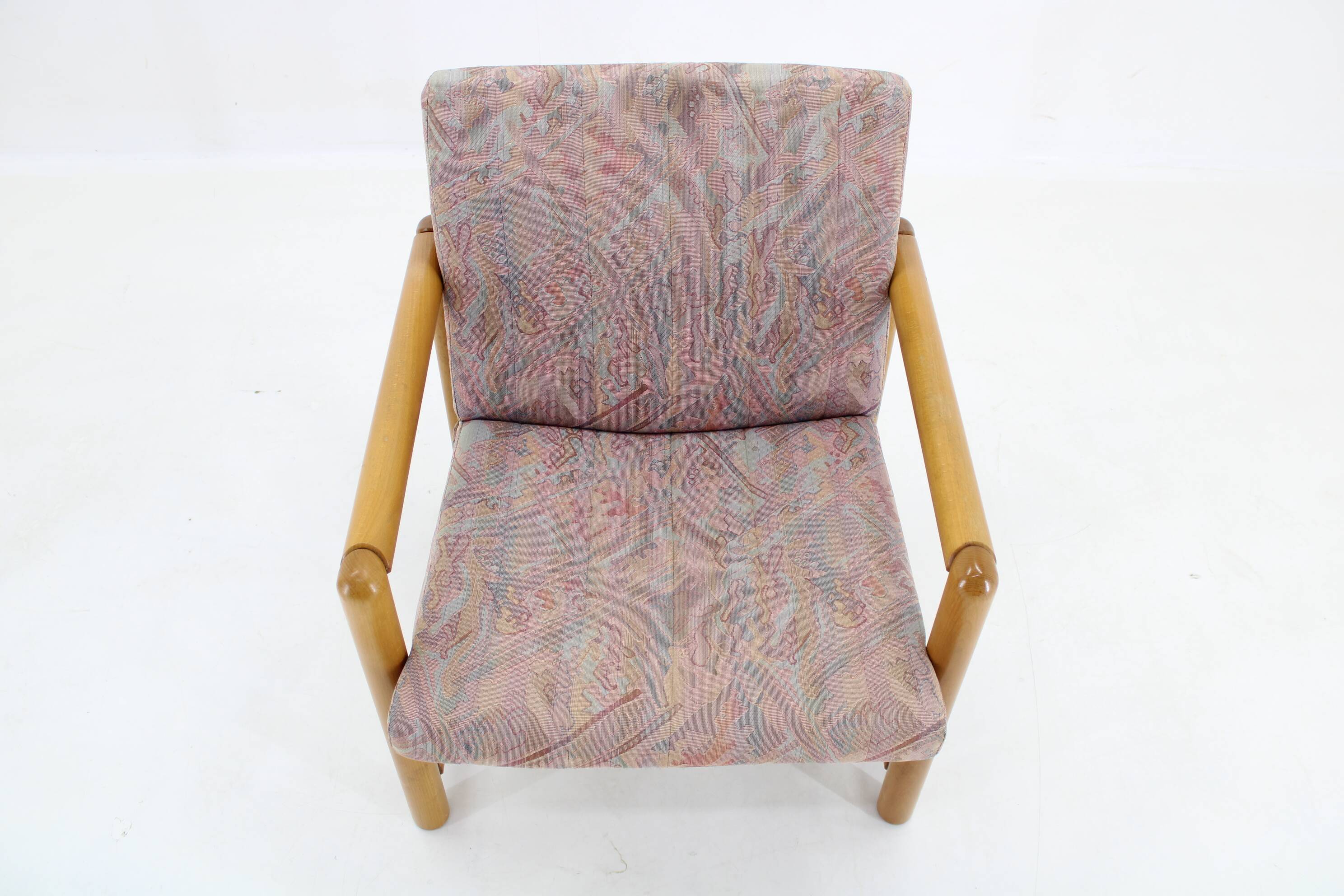 1970s Pair of Beech Armchairs and Coffee Table  by TON, Czechoslovakia