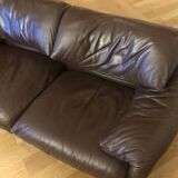 2-seater Maralunga leather sofa from Cassina