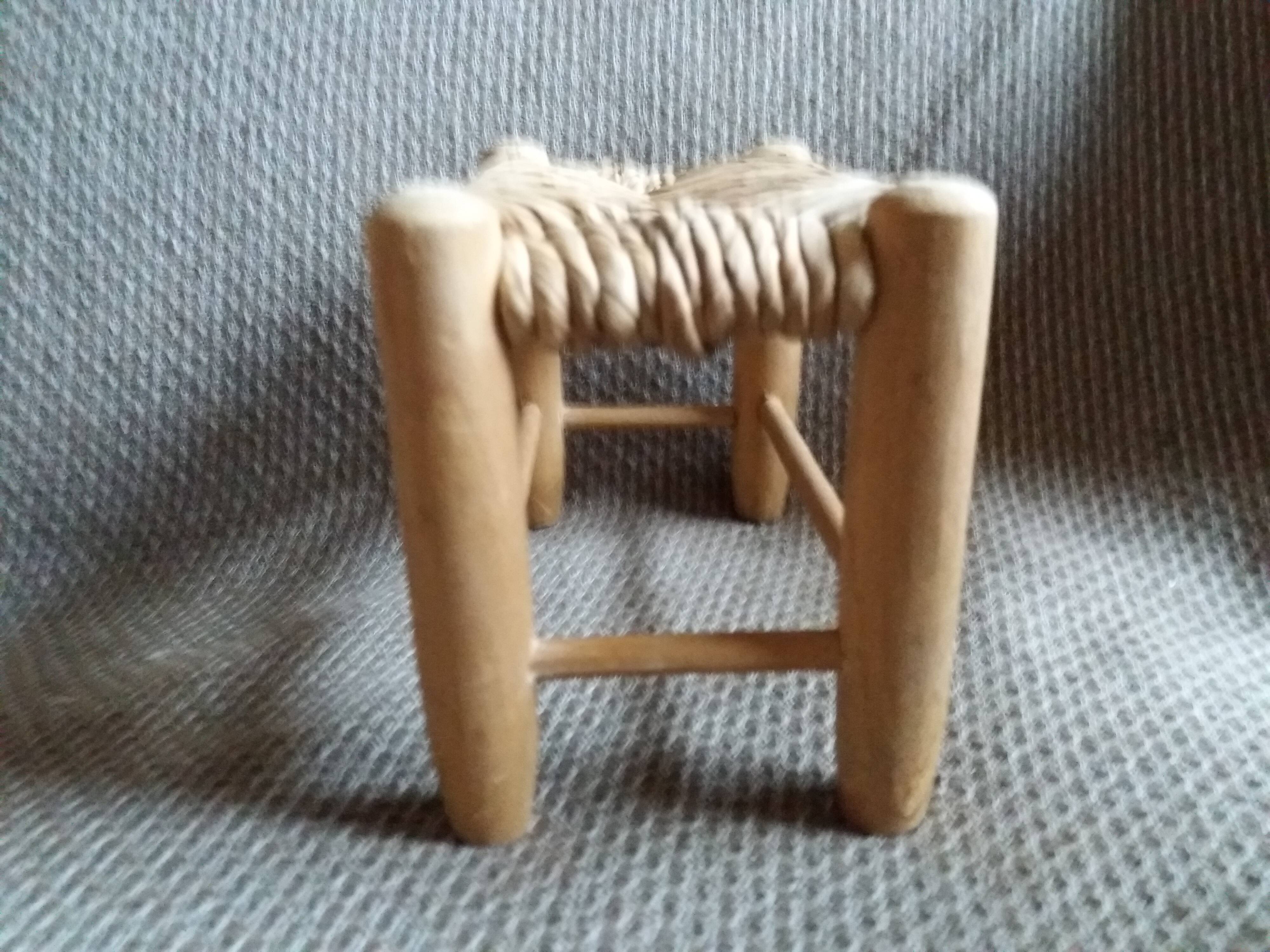 Straw bench doll furniture