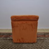 Orange corduroy Modular sofa from the 70's, 3 pieces