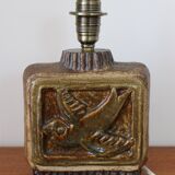 Sandstone lamp base, Willi Fischer, Ego Stengods, Sweden, 1960