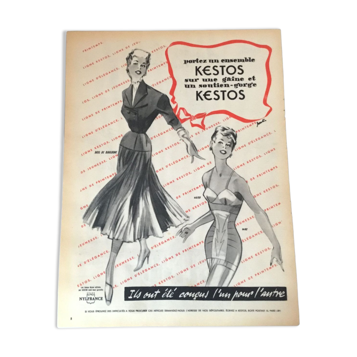 Vintage advertising to frame kestos