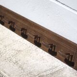 Wall-mounted wooden coat rack, vintage wall-mounted coat rack, curved wood