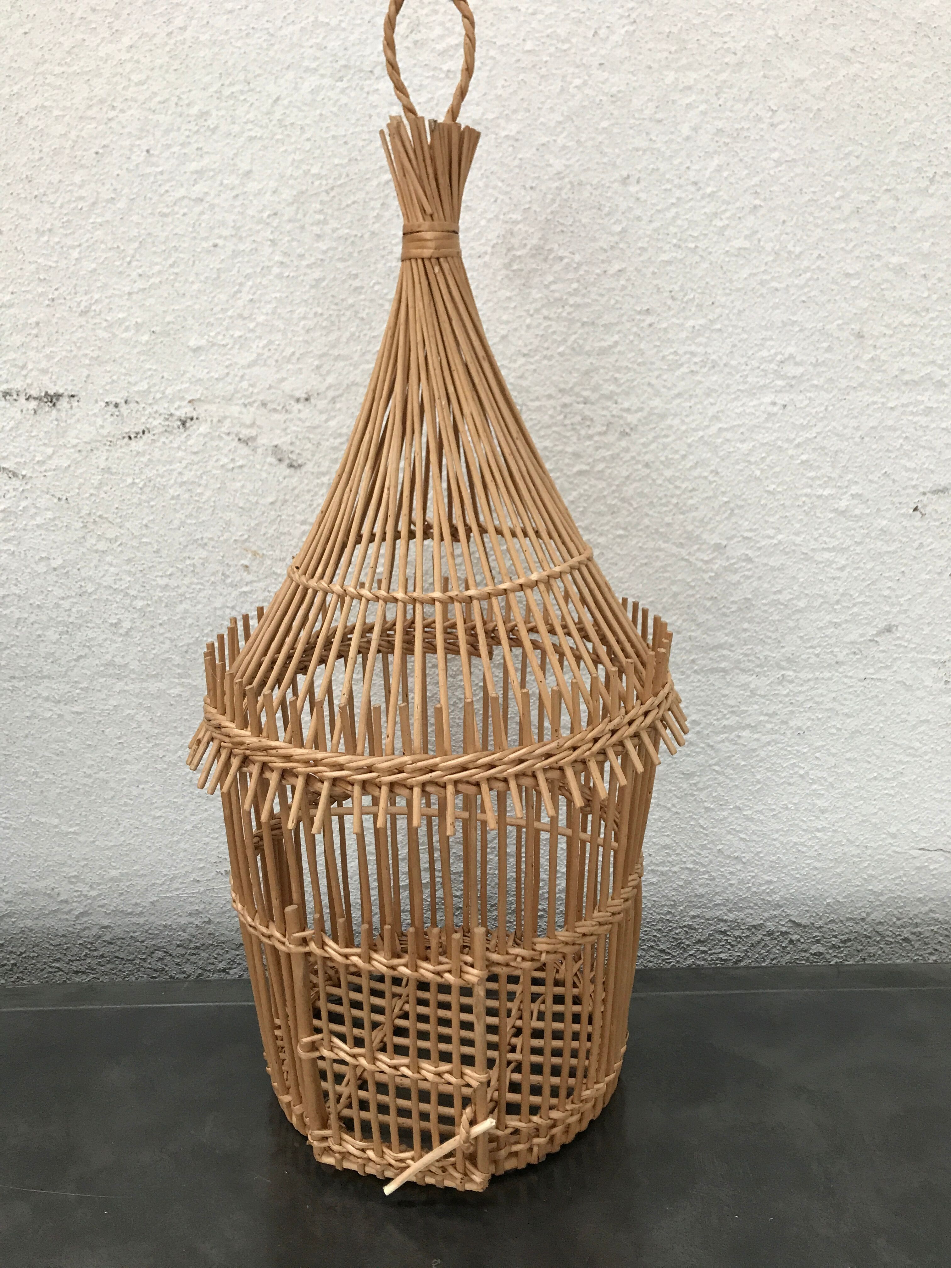 Rattan bird cage
