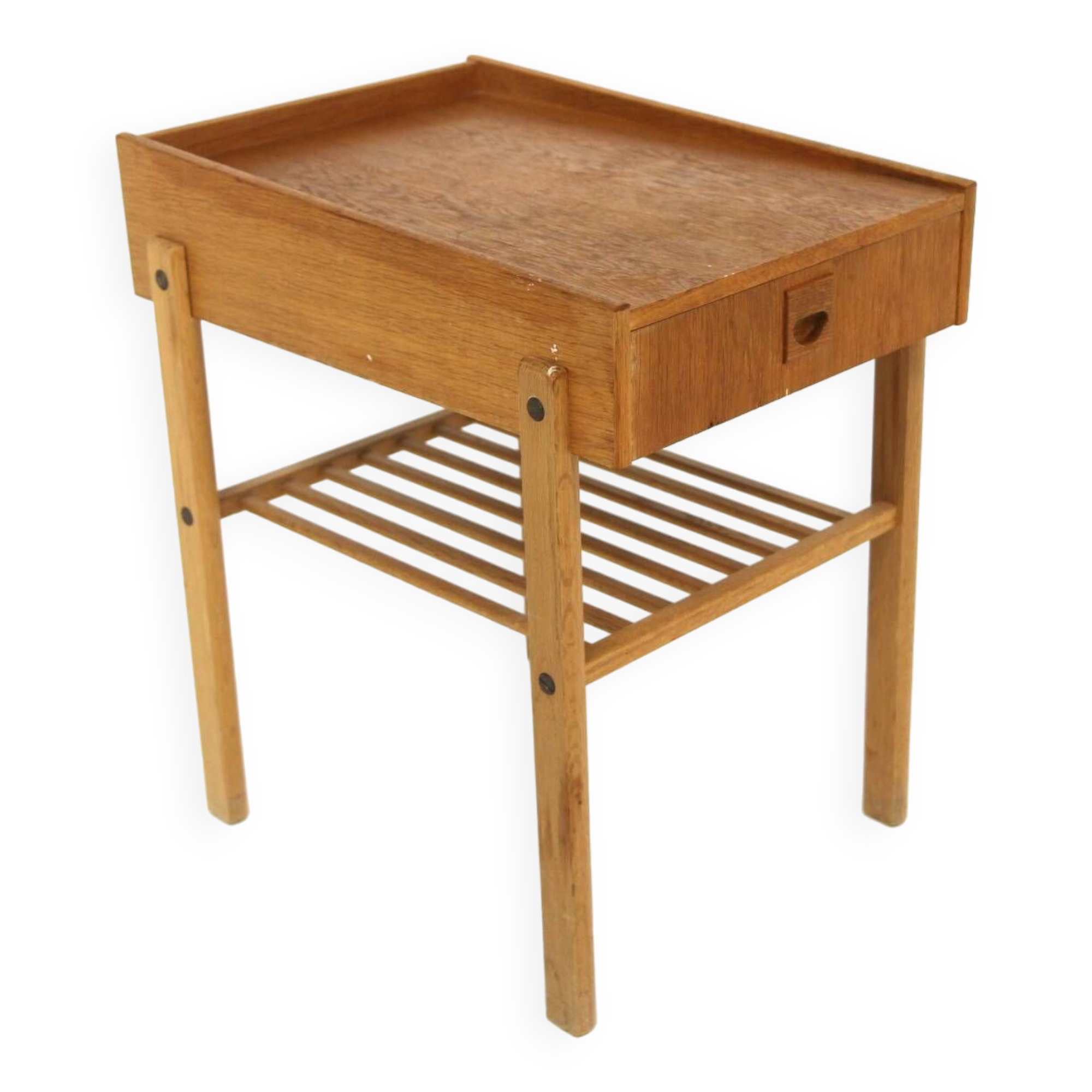 Scandinavian oak bedside table, Sweden, 1960s