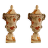 Pair of terracotta vase urns, Spain 19s