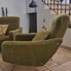 Galion armchair in green velvet steiner
