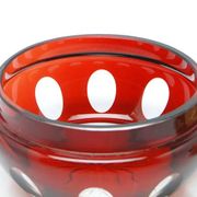 Art Deco bonbonniere, ruby glass, brass, Germany, 1930s