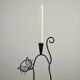 Black Painted Metal Cat Candle Holder by Gunnar Ander for Ystad-Metall, Sweden, 1950s–60s