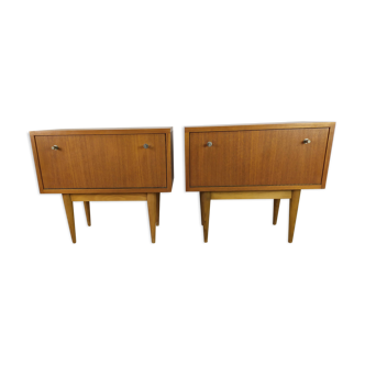 Pair of Scandinavian teak bedside tables