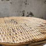 Wicker and metal coffee table