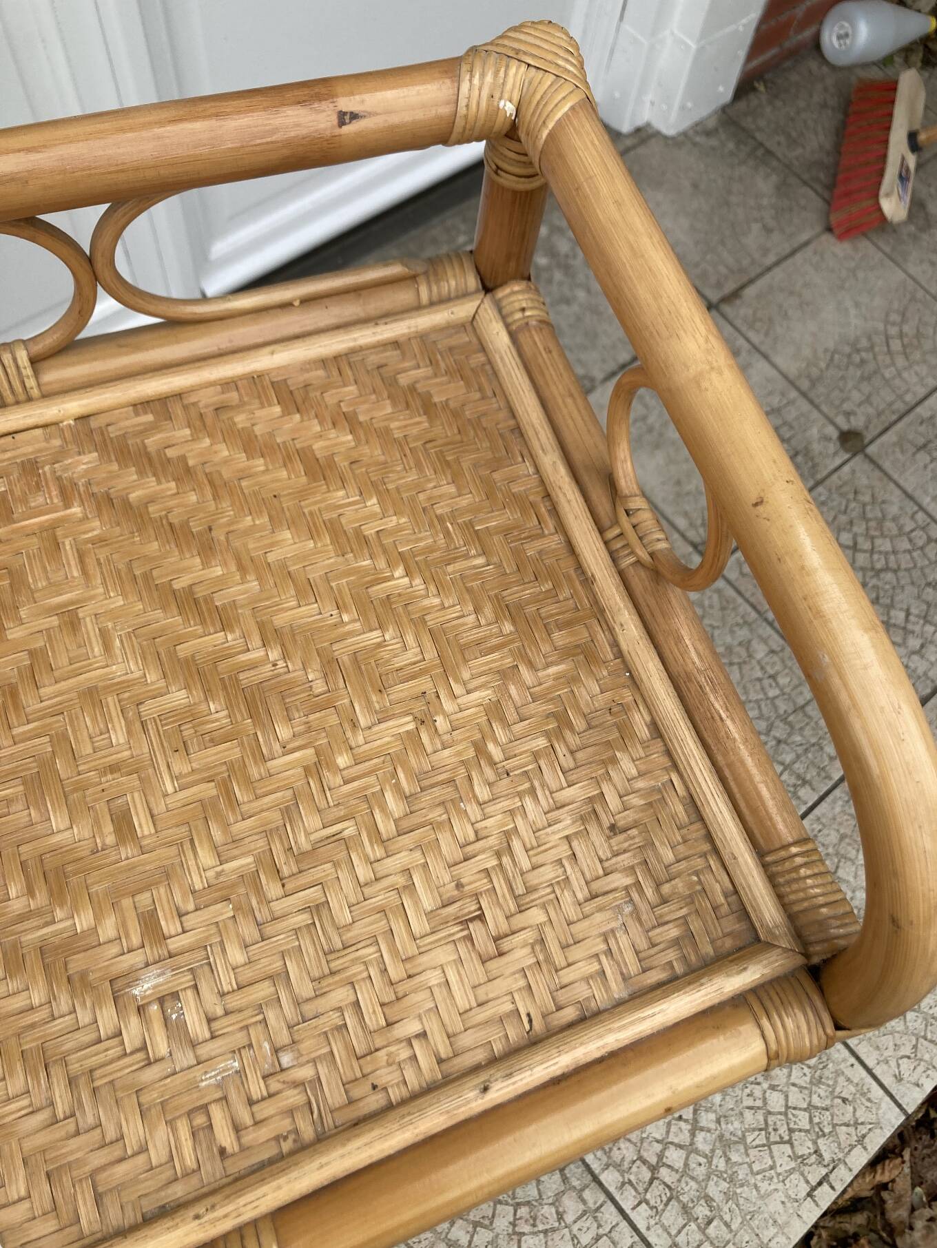 Vintage rattan chiffonier