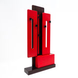 Mid-century red modular coat rack