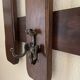 Vintage Wooden Wall Coat Rack with Mirror