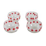 Set of glass bowls, Italian design, 1980s, made in Italy