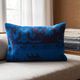 Vintage Turkish Wool Dragon Pillow, Kilim Lumbar Cushion Cover