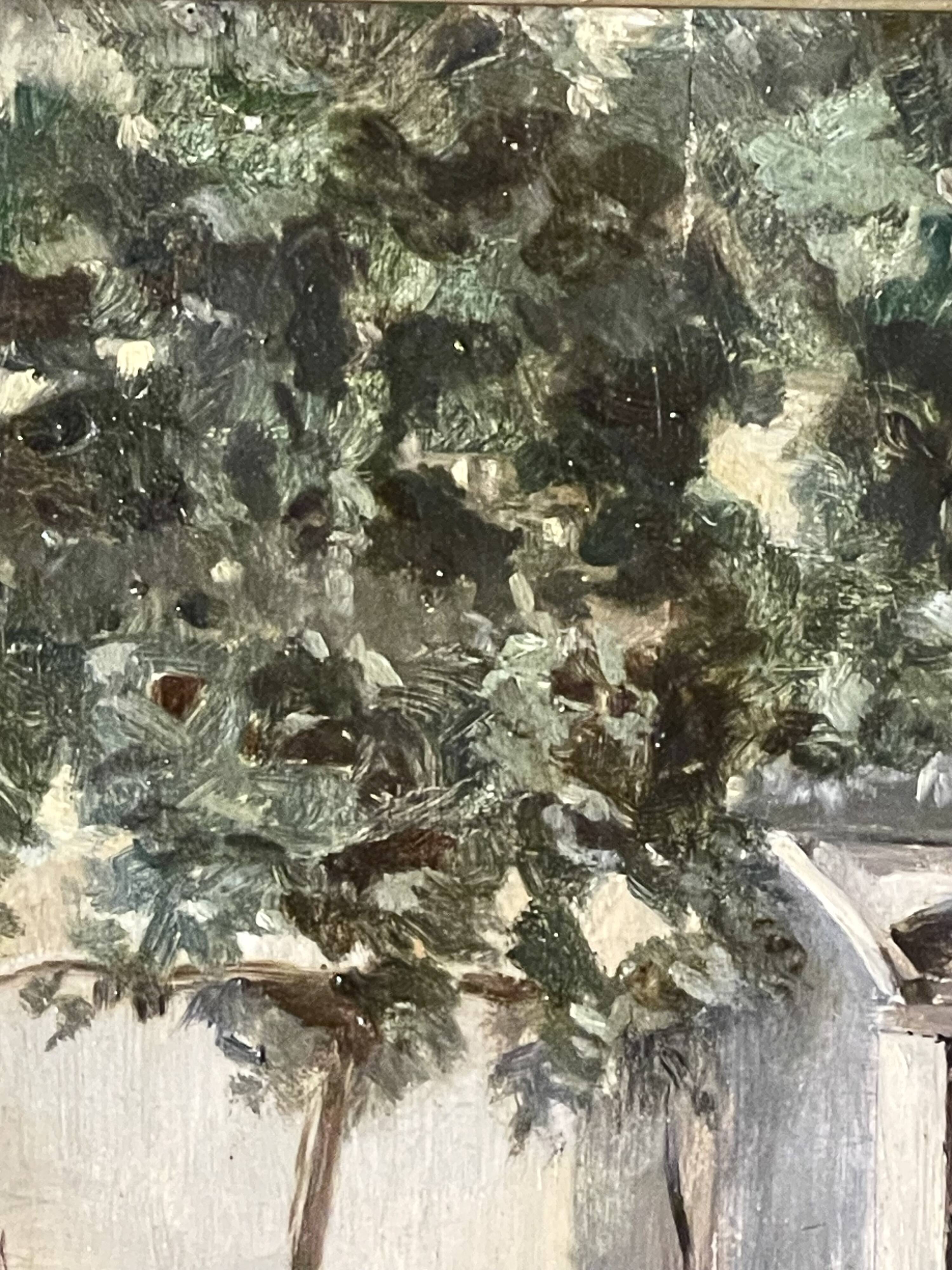 "The schoolboy at the fountain" old painting