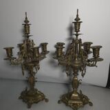 Pair of bronze candlesticks