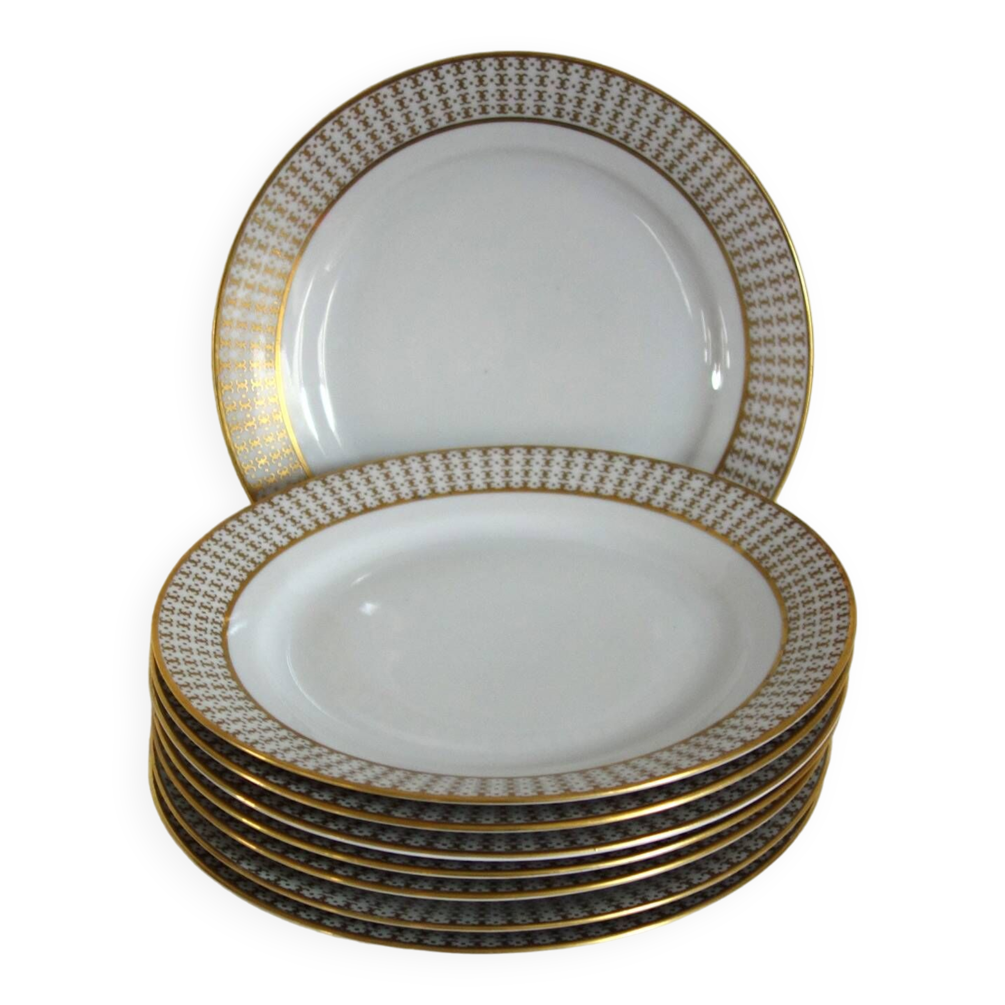 Set of 8 Kahla Konitz dinner plates, vintage Germany