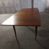Scandinavian teak table with built-in extension