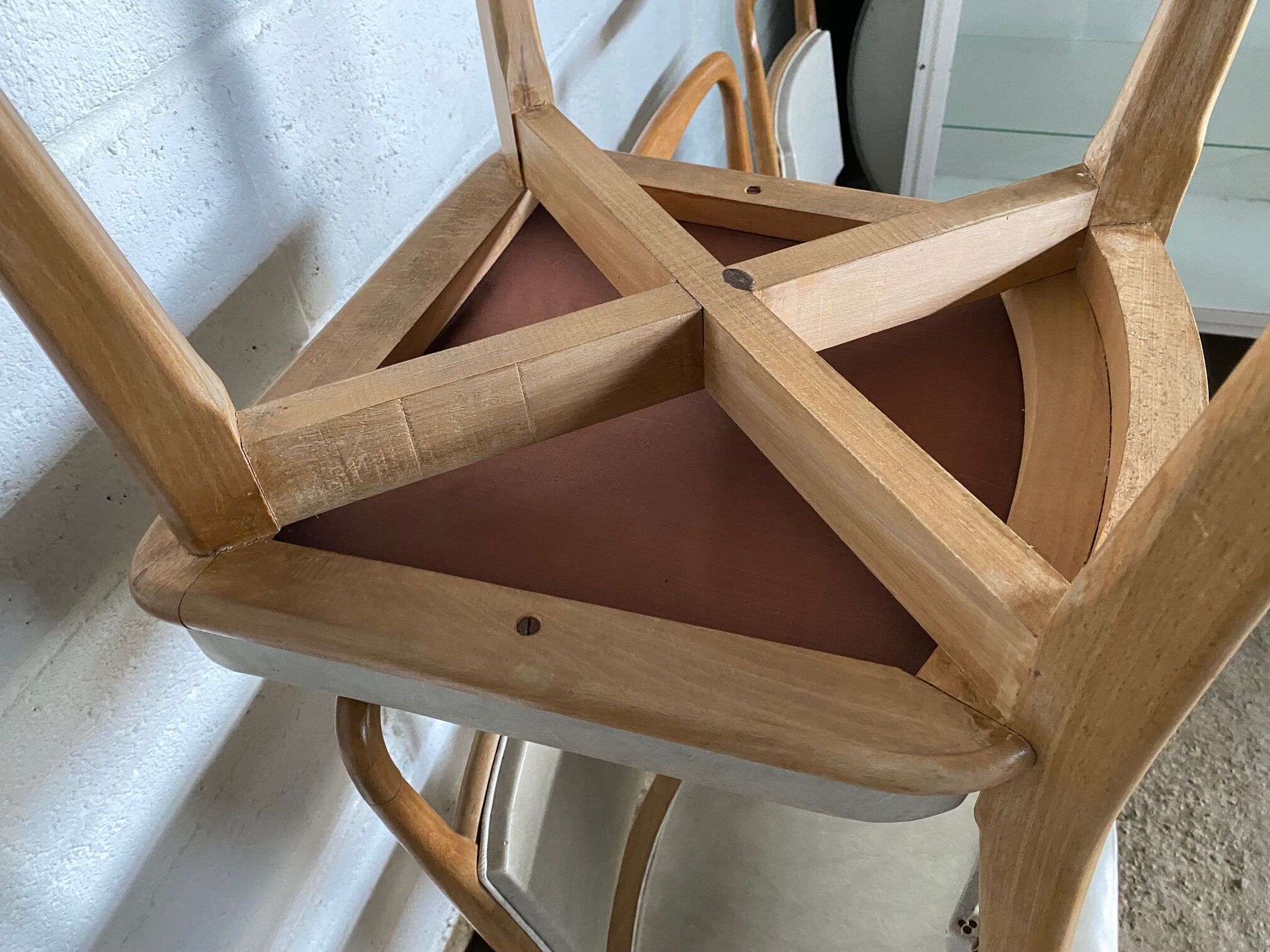 Set of 6 vintage 50s Scandinavian chairs