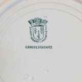 1 assiette plate Terre de Fer Saint Amand Nord modèle Groupe d'enfants