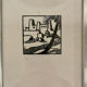 Ensemble de six linogravure art deco