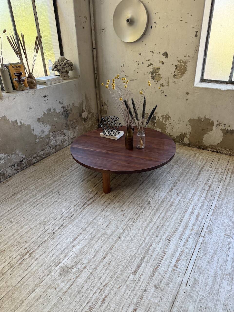 50s round tripod coffee table