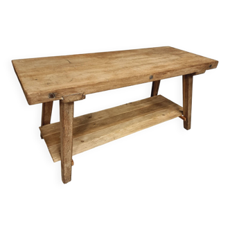 Old work table side table TV stand oak 57 x 140 cm