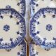 6 dessert plates ironstone Longchamp Rouen 19th century