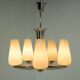 Rare Nickel-Plated Chandelier by Drukov, 1940s