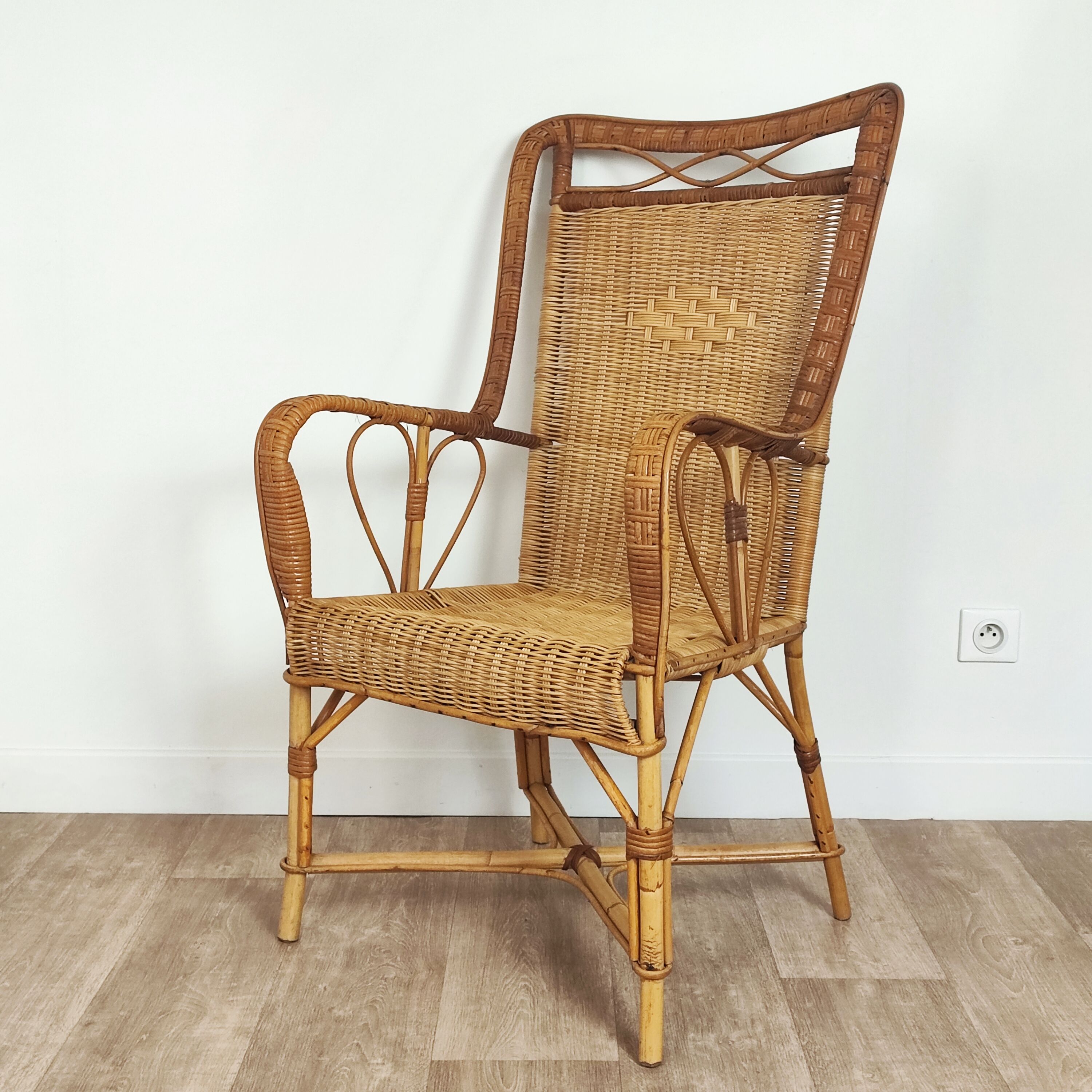 Rattan armchair