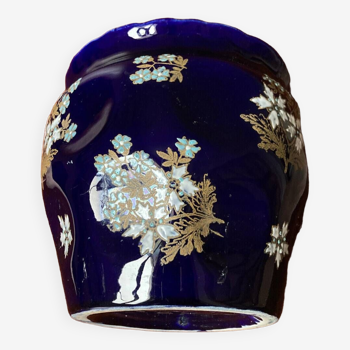 Gien porcelain pot cover - midnight blue